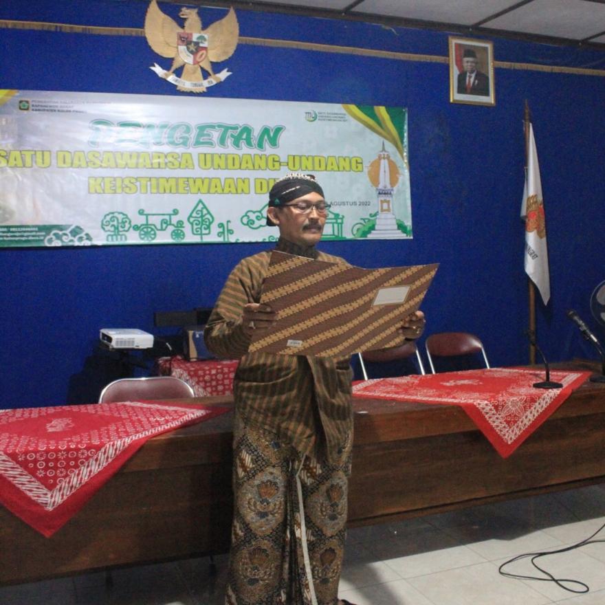 Pengetan Satu Dasawarsa Undang-Undang Keistimewaan DIY Di Kalurahan Hargorejo